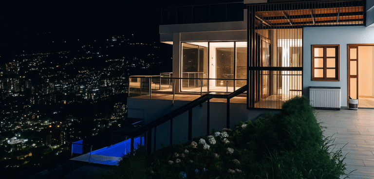 Private bedroom at The View luxury villa Medellín