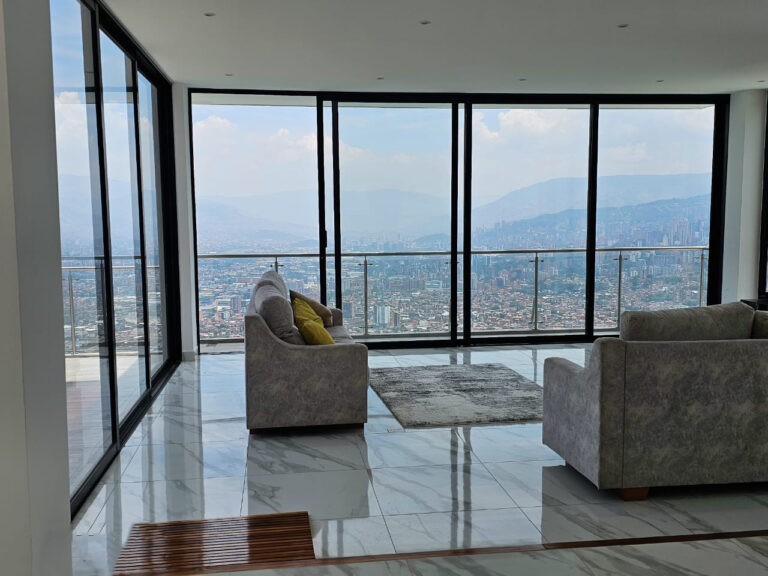 Modern living space at The View above Medellín